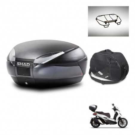 SHAD Baul trasero + accesorios herraje montaje SH48 DARK GREY PREMIUM KIT-245405