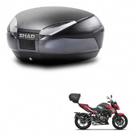 SHAD Baul trasero + herraje montaje SH48 DARK GREY PREMIUM KIT-245415