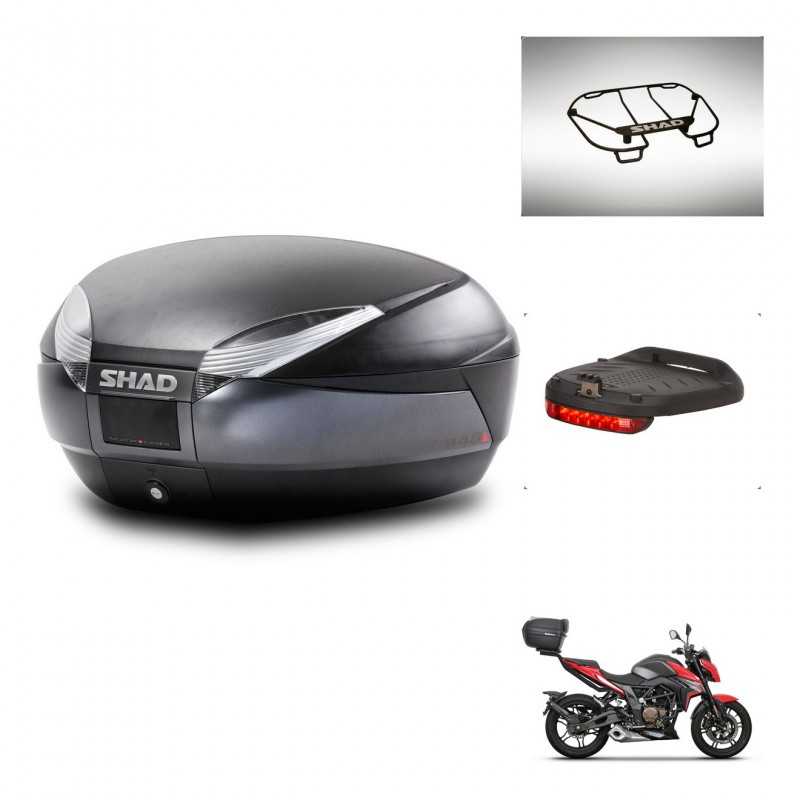 SHAD Rear trunk + accessories + mounting hardware SH48 DARK GREY PREMIUM KIT-245420