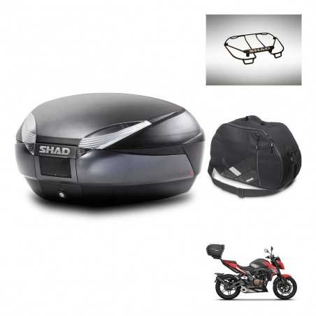 SHAD Baul trasero + accesorios herraje montaje SH48 DARK GREY PREMIUM KIT-245421