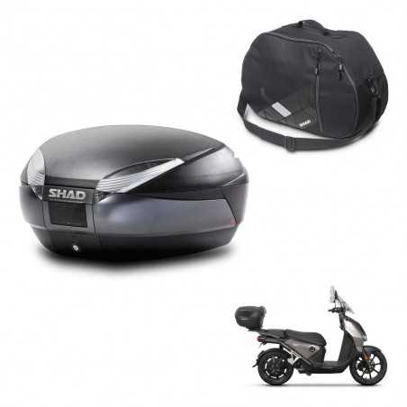 SHAD Baul trasero + bolsa interna herraje montaje SH48 DARK GREY PREMIUM KIT-245441