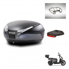 SHAD Baul trasero + accesorios herraje montaje SH48 DARK GREY PREMIUM KIT-245444