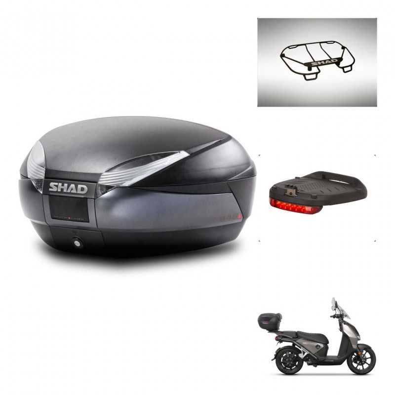 SHAD Baul trasero + accesorios herraje montaje SH48 DARK GREY PREMIUM KIT-245444