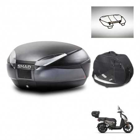 SHAD Baul trasero + accesorios herraje montaje SH48 DARK GREY PREMIUM KIT-245445