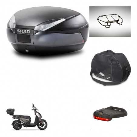 SHAD Baul trasero + accesorios herraje montaje SH48 DARK GREY PREMIUM KIT-245446