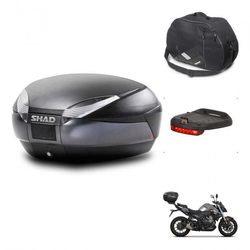 SHAD Rear trunk + accessories + mounting hardware SH48 DARK GREY PREMIUM KIT-245450