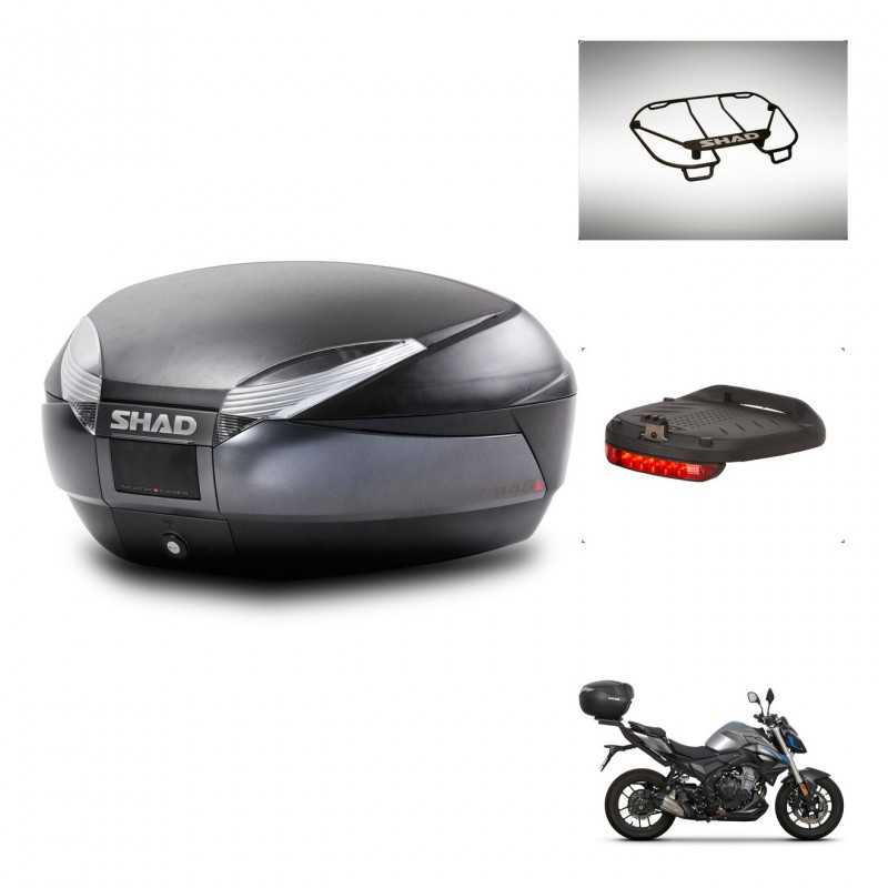 SHAD Baul trasero + accesorios herraje montaje SH48 DARK GREY PREMIUM KIT-245452