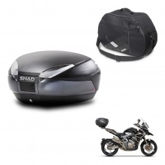 SHAD Baul trasero + bolsa interna herraje montaje SH48 DARK GREY PREMIUM KIT-245465