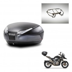 SHAD Baul trasero + parrilla portabultos superior herraje montaje SH48 DARK GREY PREMIUM KIT-245467