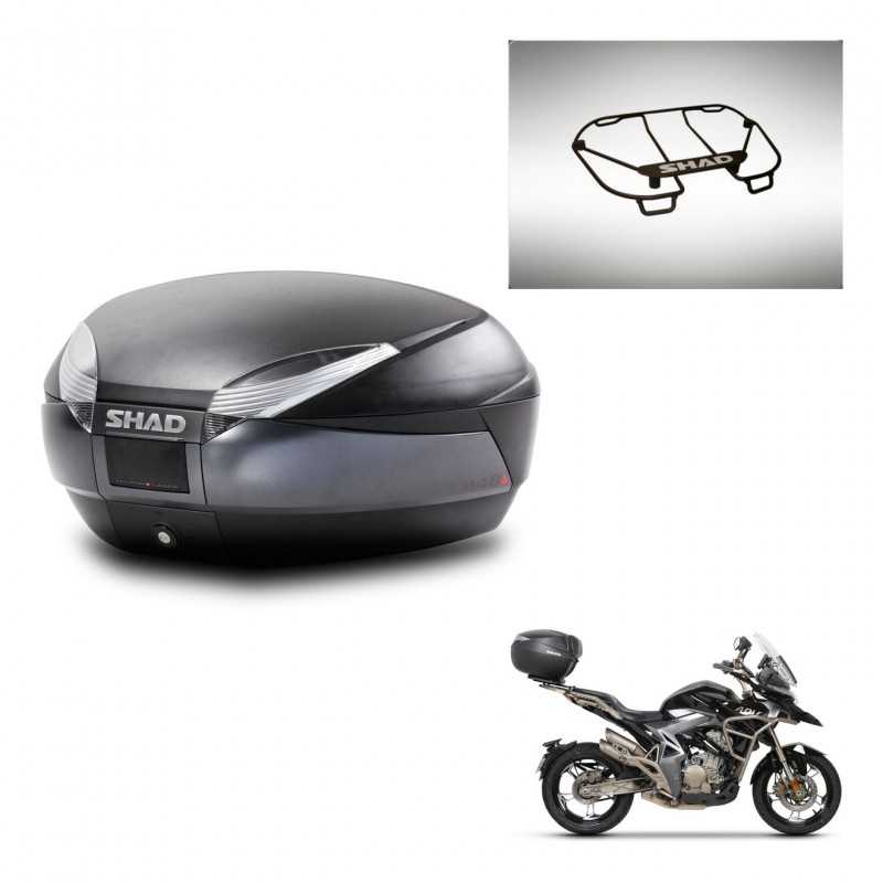 SHAD Rear trunk + upper rack rack + mounting hardware SH48 DARK GREY PREMIUM KIT-245467