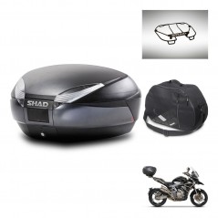 SHAD Baul trasero + accesorios herraje montaje SH48 DARK GREY PREMIUM KIT-245469