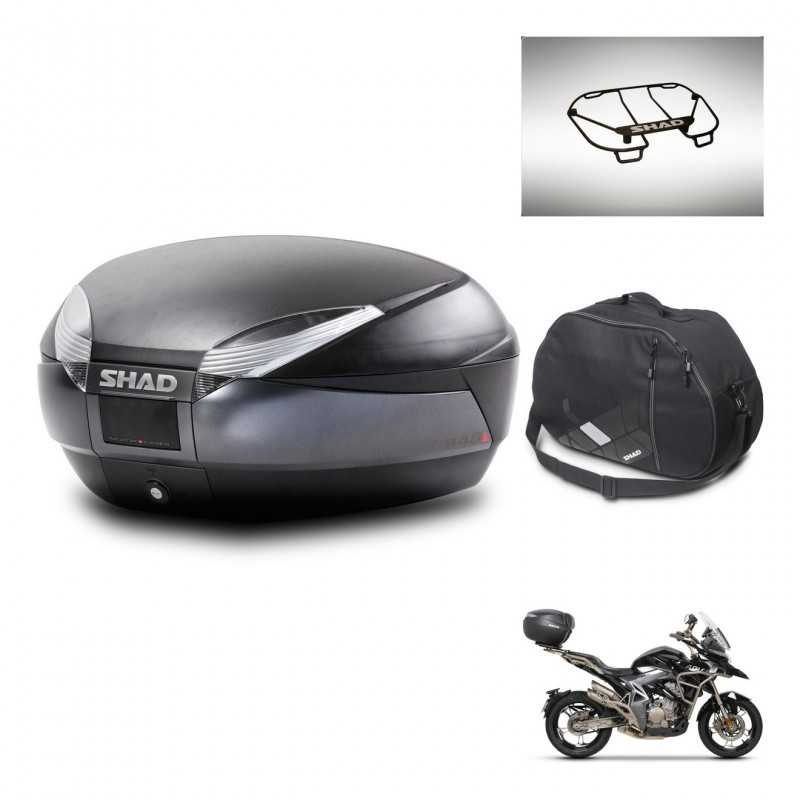 SHAD Baul trasero + accesorios herraje montaje SH48 DARK GREY PREMIUM KIT-245469