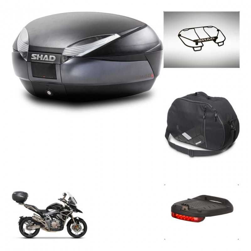 SHAD Rear trunk + accessories + mounting hardware SH48 DARK GREY PREMIUM KIT-245470