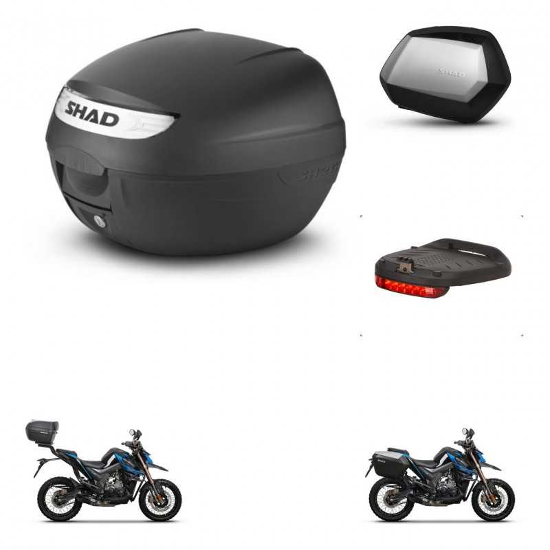 SHAD Side cases + rear trunk + brake light + 3p hardware + mounting hardware SH26 SH 26 2011 SC SH35 PREMIUM KIT-245815