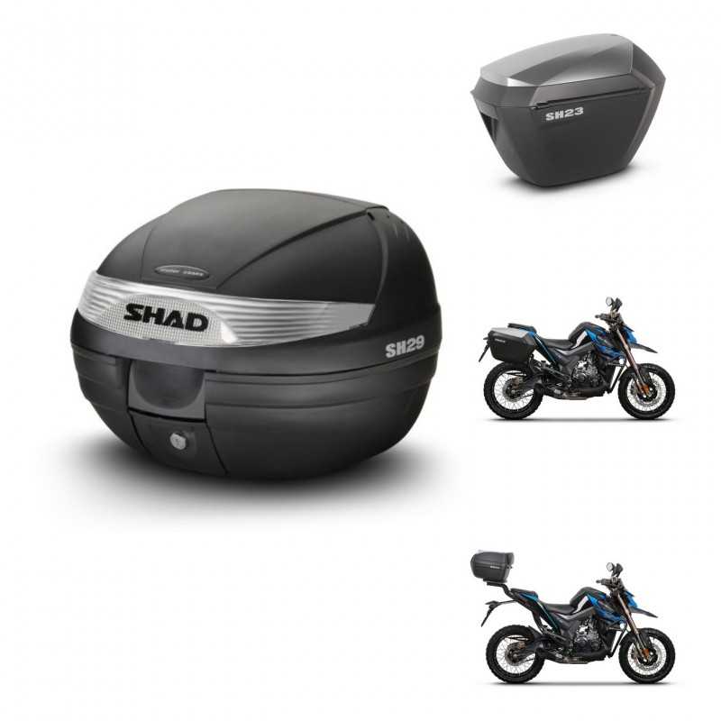 SHAD Maletas laterales + baul trasero herraje 3p montaje SH29 SH 29 SH23 ALU KIT-245969