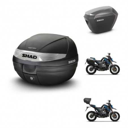 SHAD Side cases + rear trunk + 3p hardware + mounting hardware SH29 SH 29 SH23 ALU KIT-245969