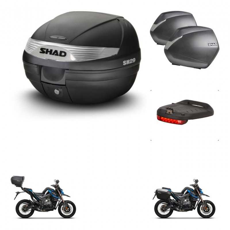 SHAD Maletas laterales + baul trasero luz de freno herraje 3p montaje SH29 SH 29 SH36 36 KIT-245971