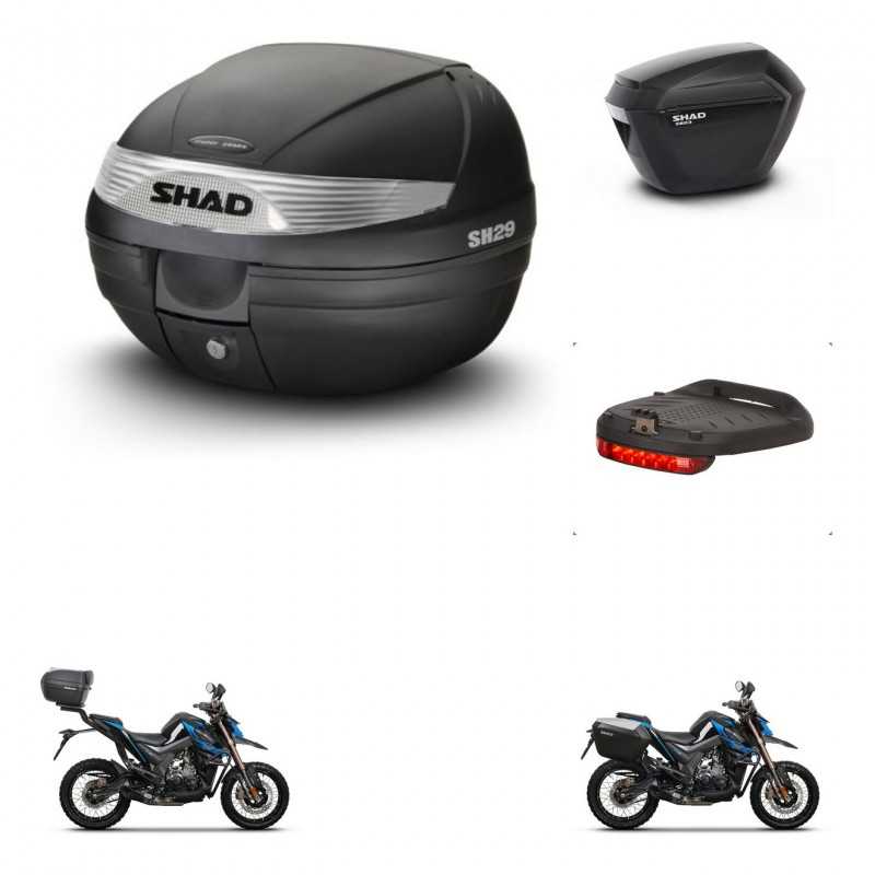 SHAD Side cases + rear trunk + brake light + 3p hardware + mounting hardware SH29 SH 29 SH23 KIT-245972