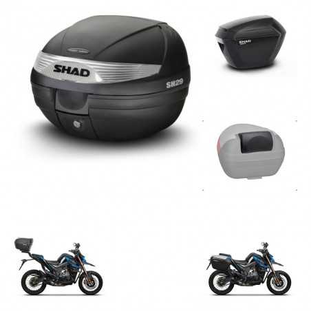 SHAD Side cases + rear trunk + passenger backrest + 3p hardware + mounting hardware SH29 SH 29 SH23 KIT-245981