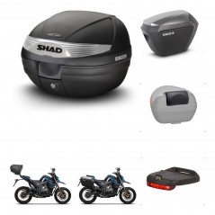 SHAD Maletas laterales + baul trasero accesorios herraje 3p montaje SH29 SH 29 SH23 ALU KIT-245996