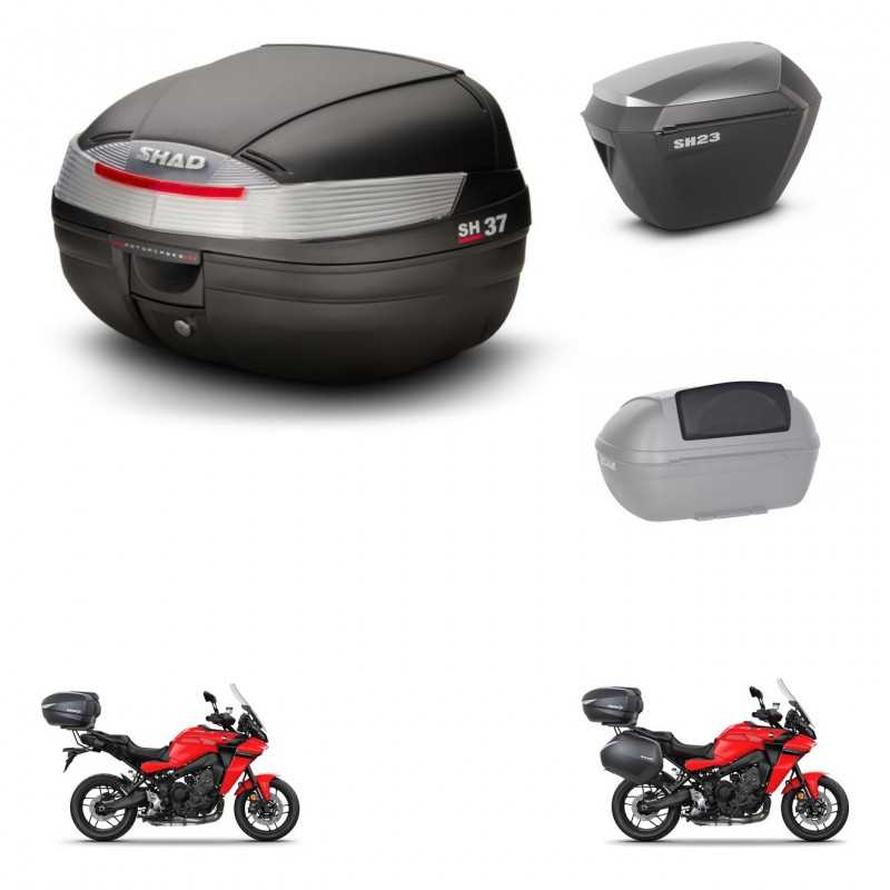 SHAD Maletas laterales + baul trasero respaldo de pasajero herraje 3p montaje SH37 SH 37 SH23 ALU KIT-246203