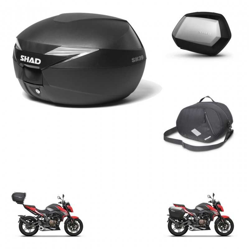 SHAD Maletas laterales + baul trasero bolsa interna herraje 3p montaje SH39 SH 39 SC SH35 PREMIUM KIT-247263