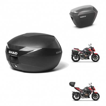 SHAD Maletas laterales + baul trasero herraje 3p montaje SH39 SH 39 SH23 ALU KIT-247265