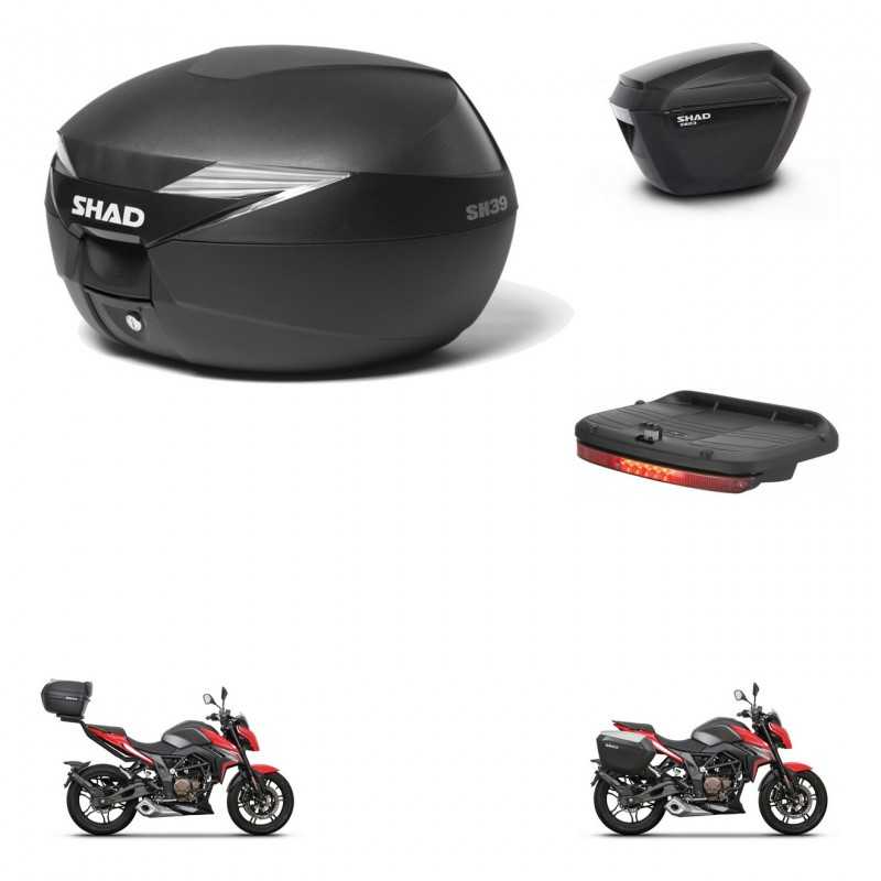 SHAD Side cases + rear trunk + brake light + 3p hardware + mounting hardware SH39 SH 39 SH23 KIT-247268
