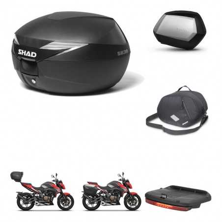 SHAD Maletas laterales + baul trasero accesorios herraje 3p montaje SH39 SH 39 SC SH35 PREMIUM KIT-247272