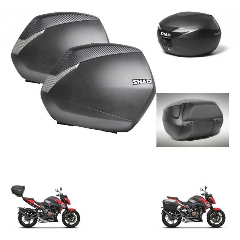 SHAD Rear trunk + side cases + passenger backrest + 3p hardware + mounting hardware SH36 SH 36 SH39 SH 39 KIT-247276