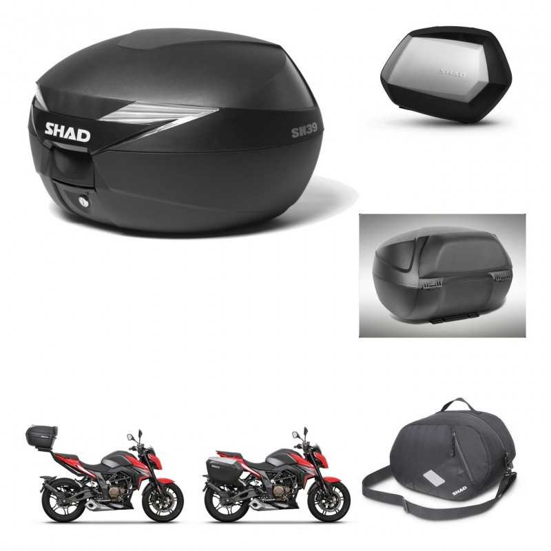 SHAD Maletas laterales + baul trasero accesorios herraje 3p montaje SH39 SH 39 SC SH35 PREMIUM KIT-247281