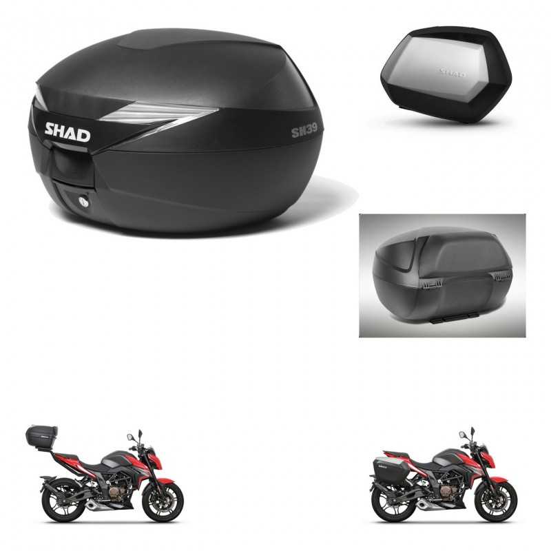SHAD Maletas laterales + baul trasero respaldo de pasajero herraje 3p montaje SH39 SH 39 SC SH35 PREMIUM KIT-247282