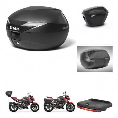 SHAD Maletas laterales + baul trasero accesorios herraje 3p montaje SH39 SH 39 SH23 KIT-247286
