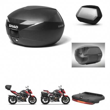 SHAD Maletas laterales + baul trasero accesorios herraje 3p montaje SH39 SH 39 SC SH35 PREMIUM KIT-247291