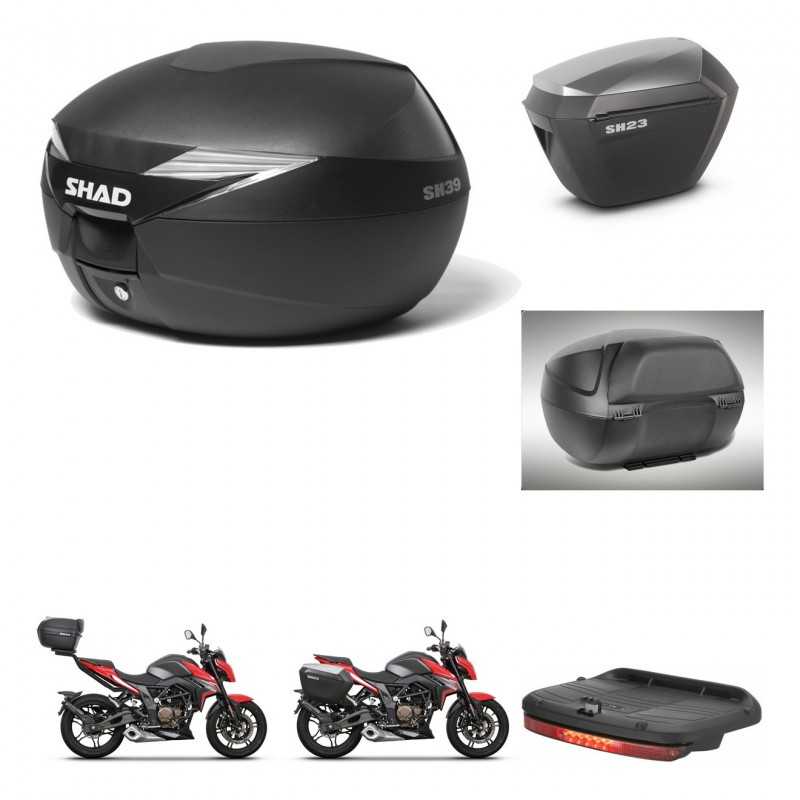 SHAD Maletas laterales + baul trasero accesorios herraje 3p montaje SH39 SH 39 SH23 ALU KIT-247292
