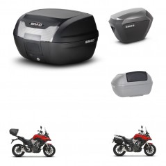 SHAD Side cases + rear trunk + passenger backrest + 3p hardware + mounting hardware SH40 SH 40 2011 SH23 ALU KIT-248399