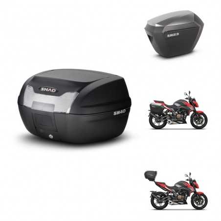 SHAD Maletas laterales + baul trasero herraje 3p montaje SH40 SH 40 2011 SH23 ALU KIT-248417