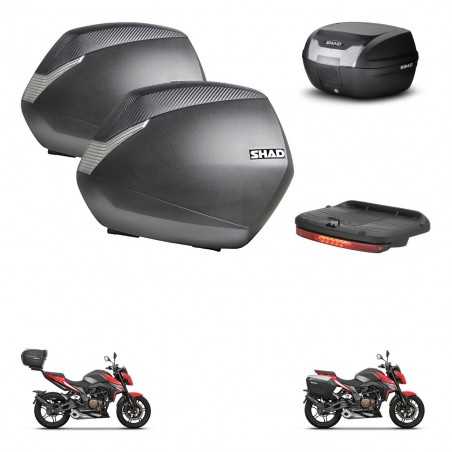 SHAD Baul trasero + maletas laterales luz de freno herraje 3p montaje SH36 SH 36 SH40 40 2011 KIT-248419