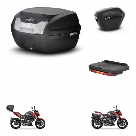 SHAD Side cases + rear trunk + brake light + 3p hardware + mounting hardware SH40 SH 40 2011 SH23 KIT-248420