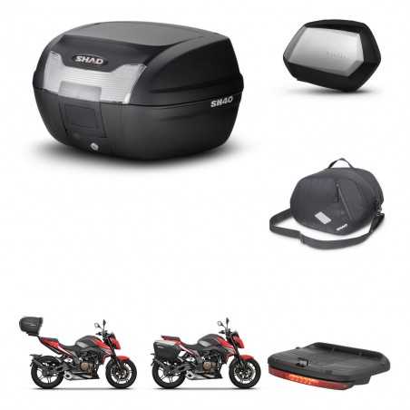 SHAD Maletas laterales + baul trasero accesorios herraje 3p montaje SH40 SH 40 2011 SC SH35 PREMIUM KIT-248424