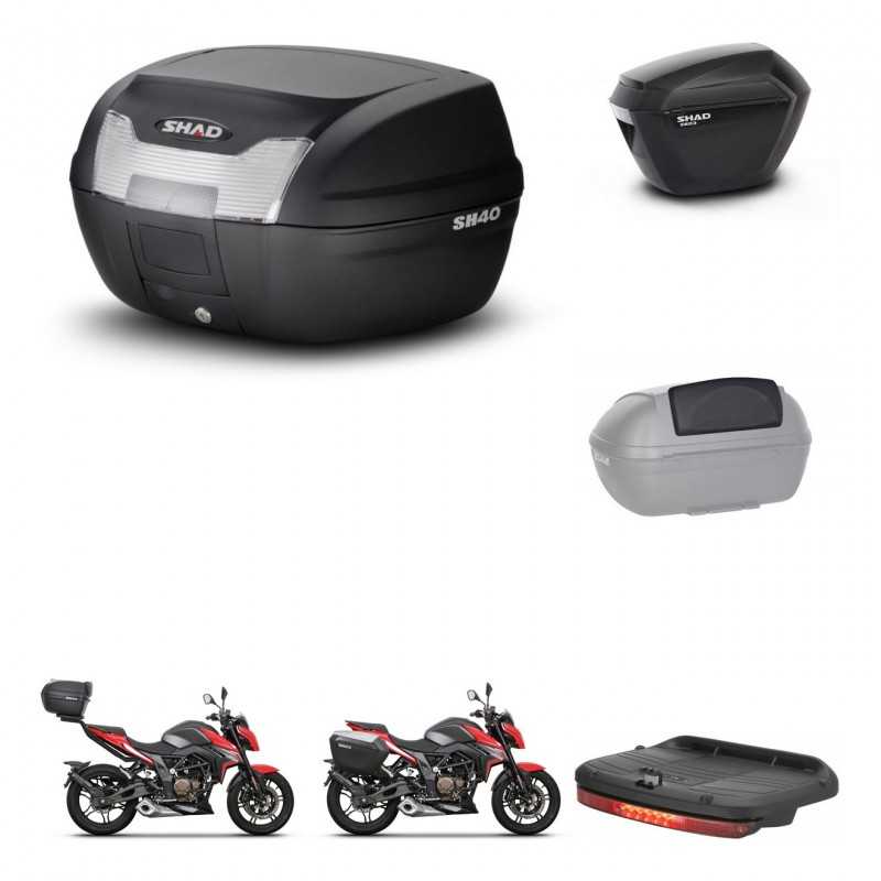 SHAD Side cases + rear trunk + accessories + 3p hardware + mounting hardware SH40 SH 40 2011 SH23 KIT-248438