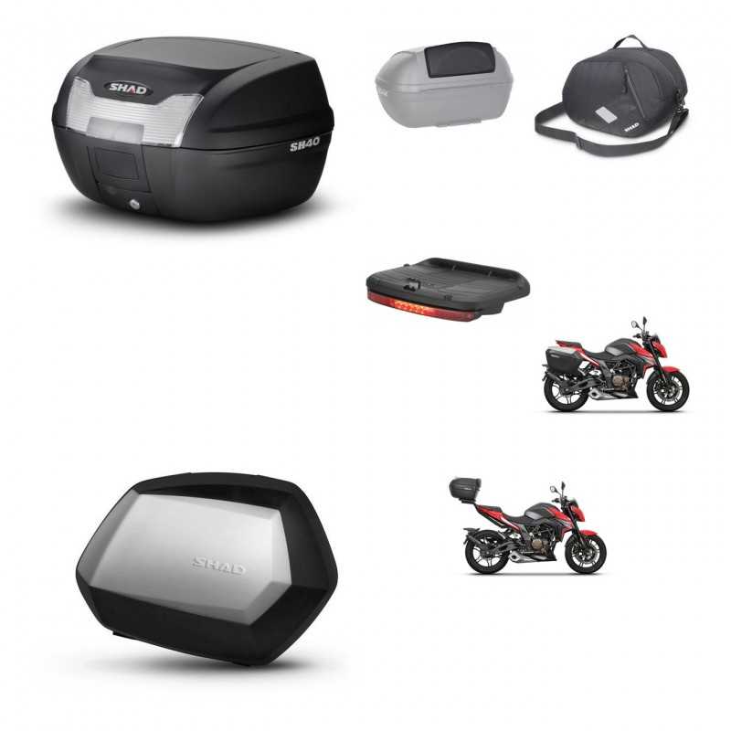 SHAD Side cases + rear trunk + accessories + 3p hardware + mounting hardware SH40 SH 40 2011 SC SH35 PREMIUM KIT-248442