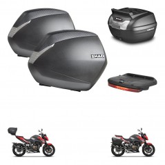 SHAD Baul trasero + maletas laterales luz de freno herraje 3p montaje SH36 SH 36 KIT-249571