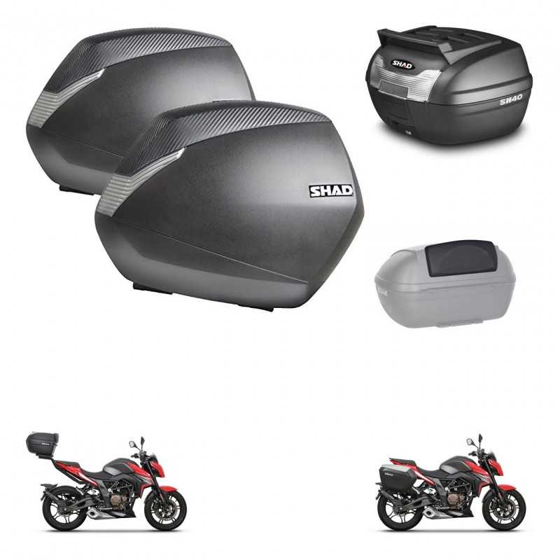 SHAD Baul trasero + maletas laterales respaldo de pasajero herraje 3p montaje SH36 SH 36 KIT-249580