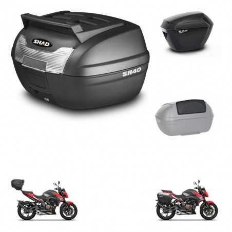 SHAD Side cases + rear trunk + passenger backrest + 3p hardware + mounting hardware SH23 KIT-249581