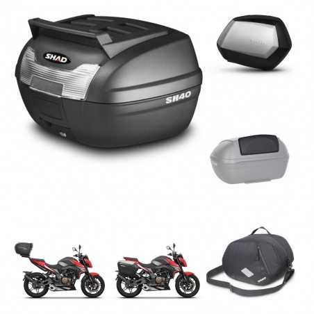 SHAD Maletas laterales + baul trasero accesorios herraje 3p montaje SC SH35 PREMIUM KIT-249585