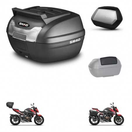 SHAD Maletas laterales + baul trasero respaldo de pasajero herraje 3p montaje SC SH35 PREMIUM KIT-249586