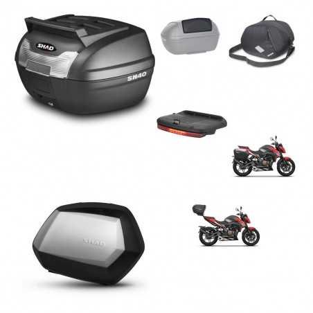 SHAD Maletas laterales + baul trasero accesorios herraje 3p montaje SC SH35 PREMIUM KIT-249594