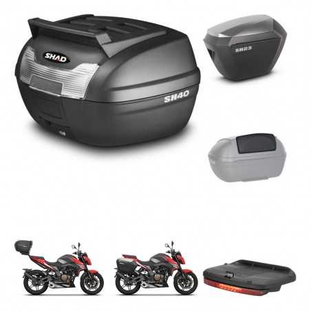 SHAD Maletas laterales + baul trasero accesorios herraje 3p montaje SH23 ALU KIT-249596