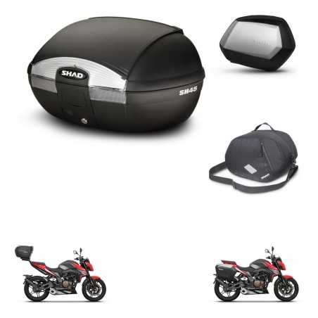 SHAD Side cases + rear trunk + inner bag + 3p hardware + mounting hardware SH45 SH 45 SC SH35 PREMIUM KIT-251763